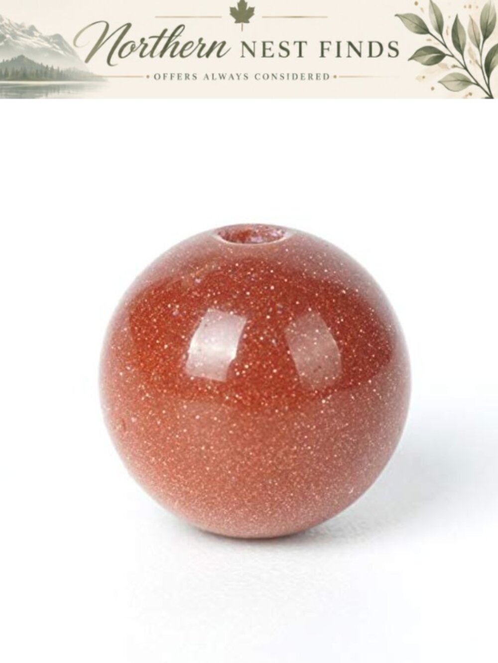 100pc 8mm Natural Golden Sand Stone Beads 1mm Hole DIY Jewelry Making